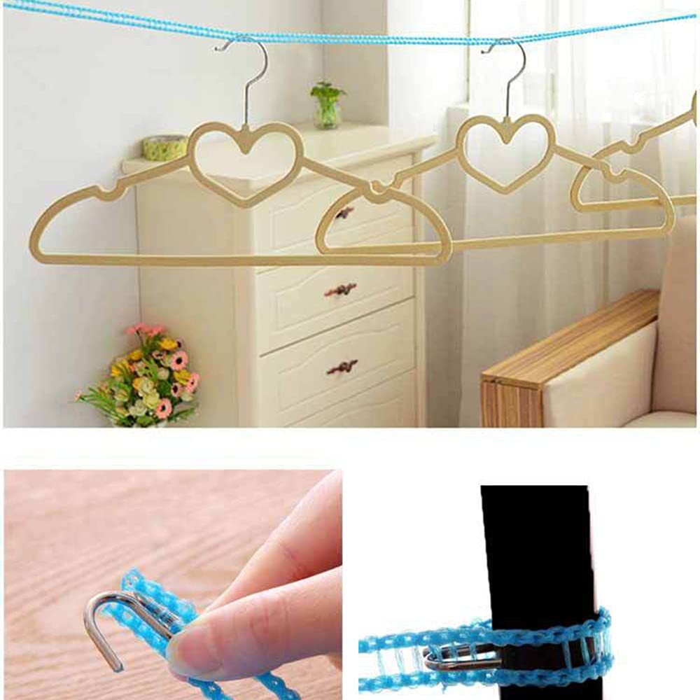 3 Pack Portable Windproof Clothesline Clothes Drying Rope for Camping Travel