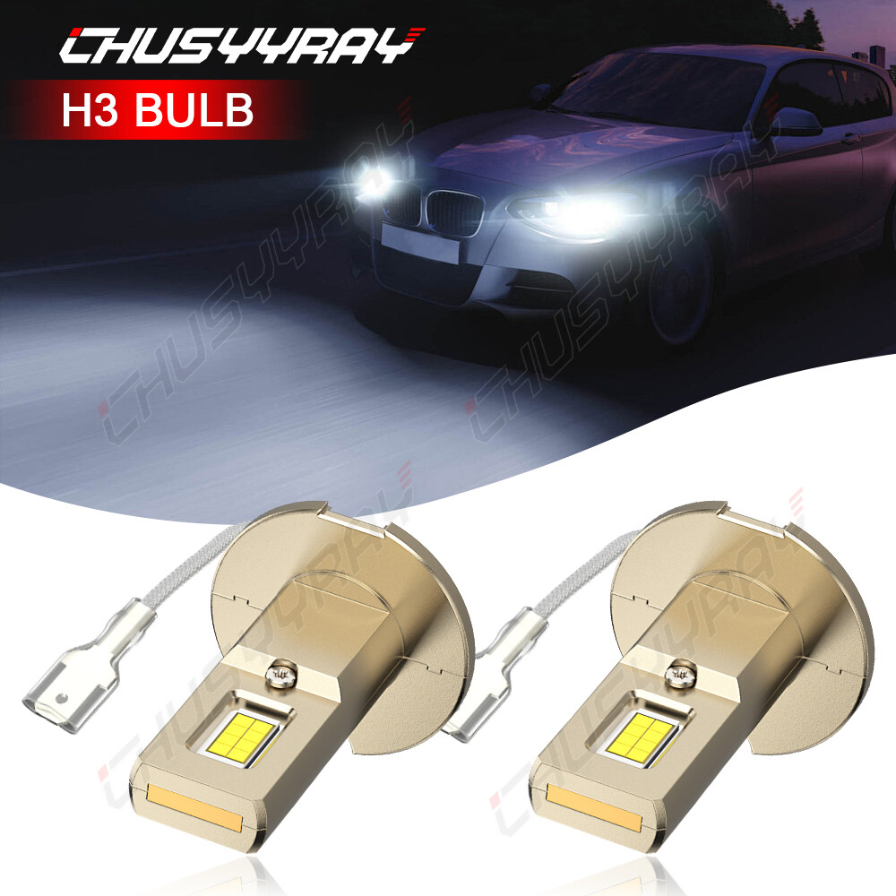 H3 LED Fog Light Bulb Conversion Kit Super Bright White DRL Lamp 6000K