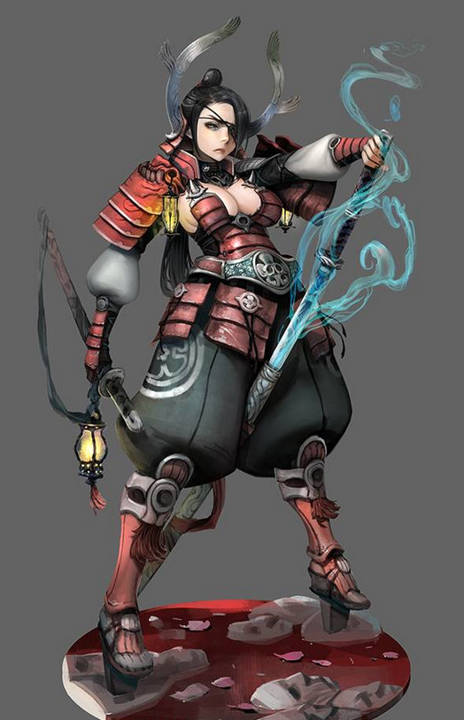 Resin Kit 421 Kingdom Death Samurai 30mm Base Size