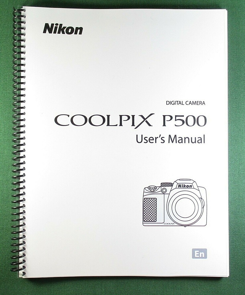 Nikon CoolPix P500 Instruction / User's Manual: 252 Pages & Protective Covers