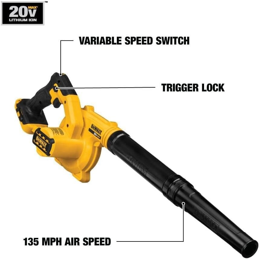 20V MAX Blower, 100 CFM Airflow, Variable Speed Switch, Includes Trigger Lock, B