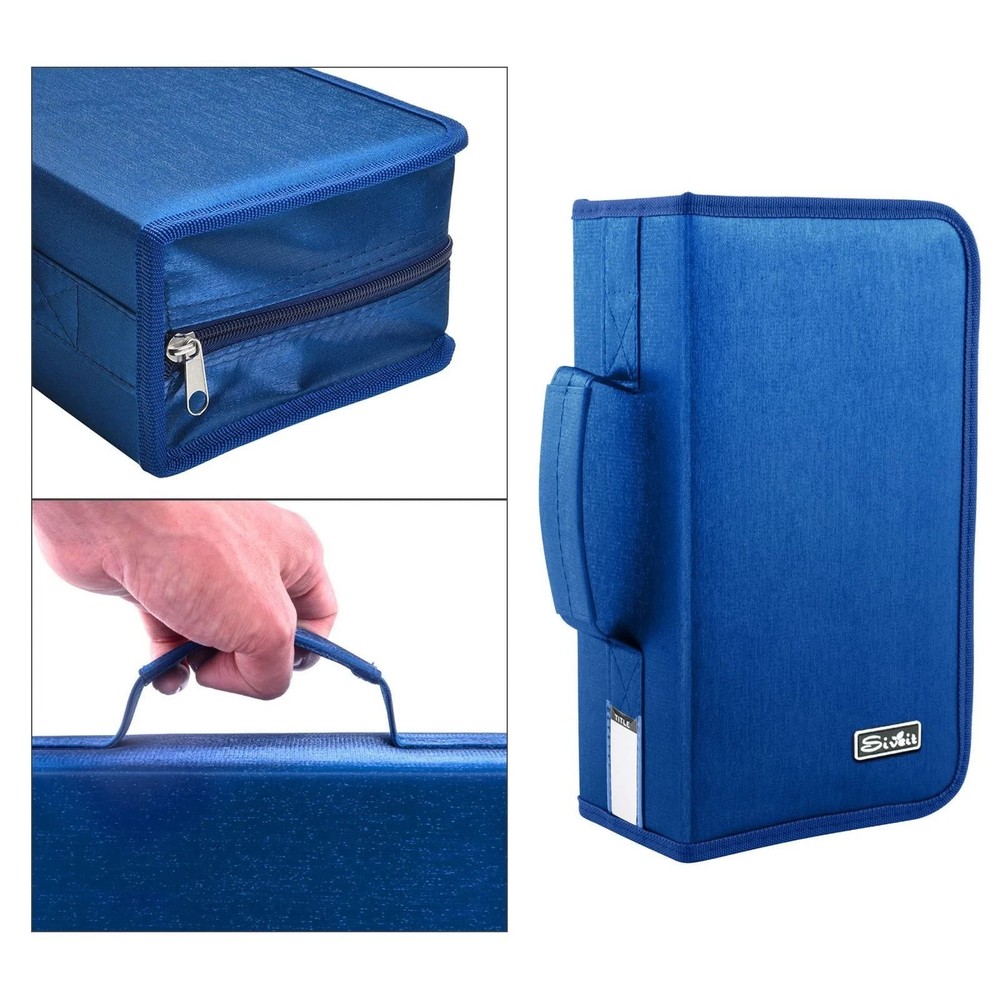 Siveit DVD Case, 128 Capacity CD/DVD Case Wallet Binder Storage Holder