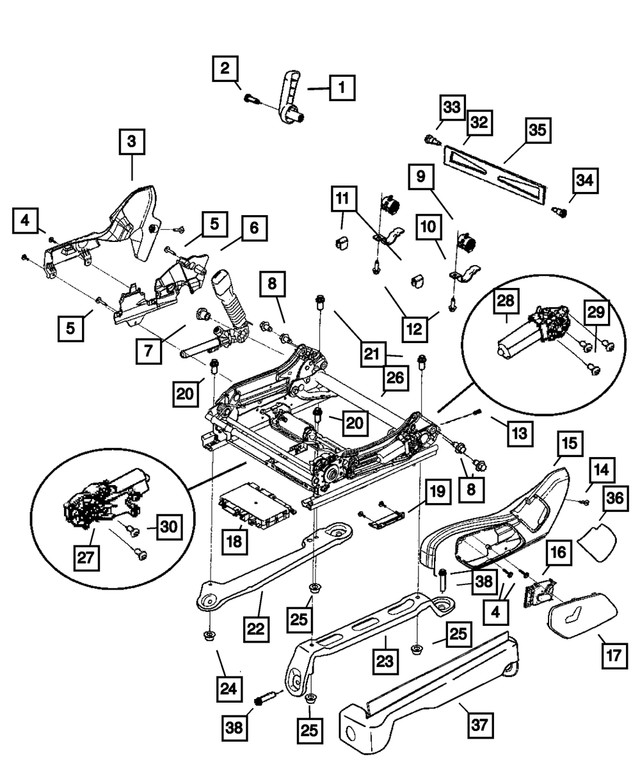Genuine Mopar Seat Adjuster Shield 1BG391D5AA