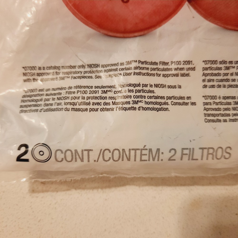 3M Particulate Filter 2091/07000 Standard Size 2 Pack