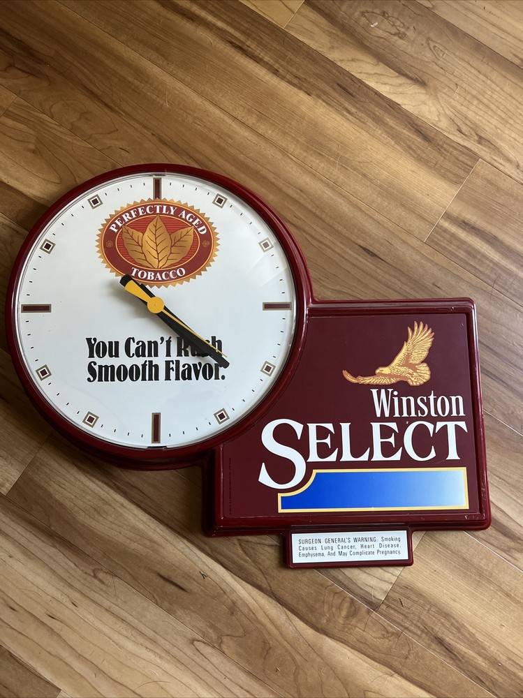 winston select cigarette sign/clock
