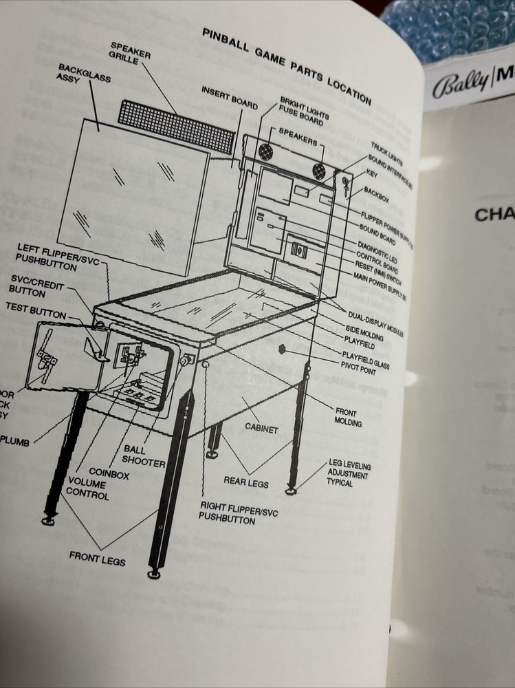 Missing back cover, original Atlantis Bally pinball MACHINE manual