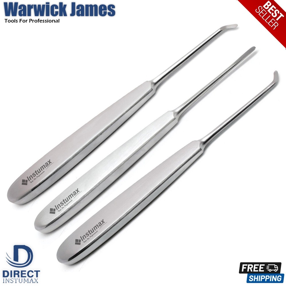 10Pcs Dental Tooth Extraction Instruments Kit Oral Surgery Elevators, Retractors
