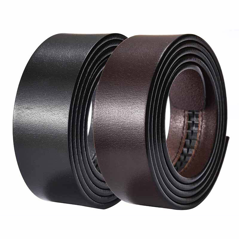 Replacement One Piece Genuine Leather Belt Automatic Strap Without Buckle 35mm