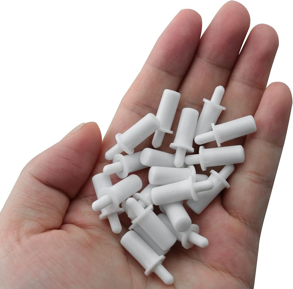 Durable 20PCS White Louver Spring Pins - Rust Resistant Maintenance Solution