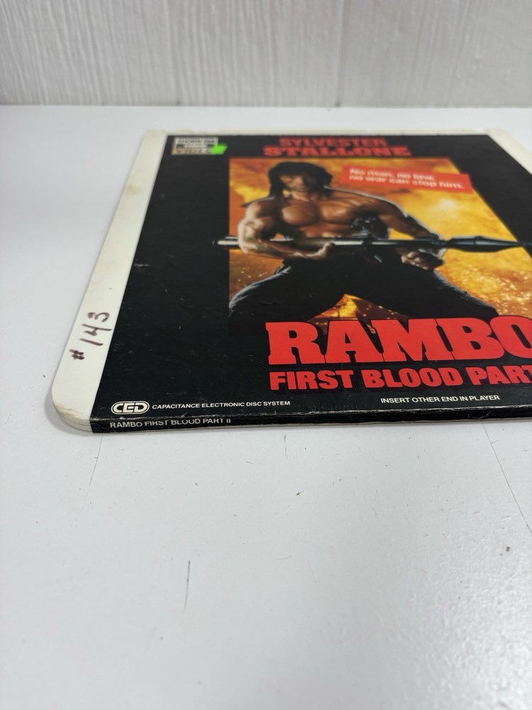 Rambo First Blood Part II (1985) CED Videodisc Untested