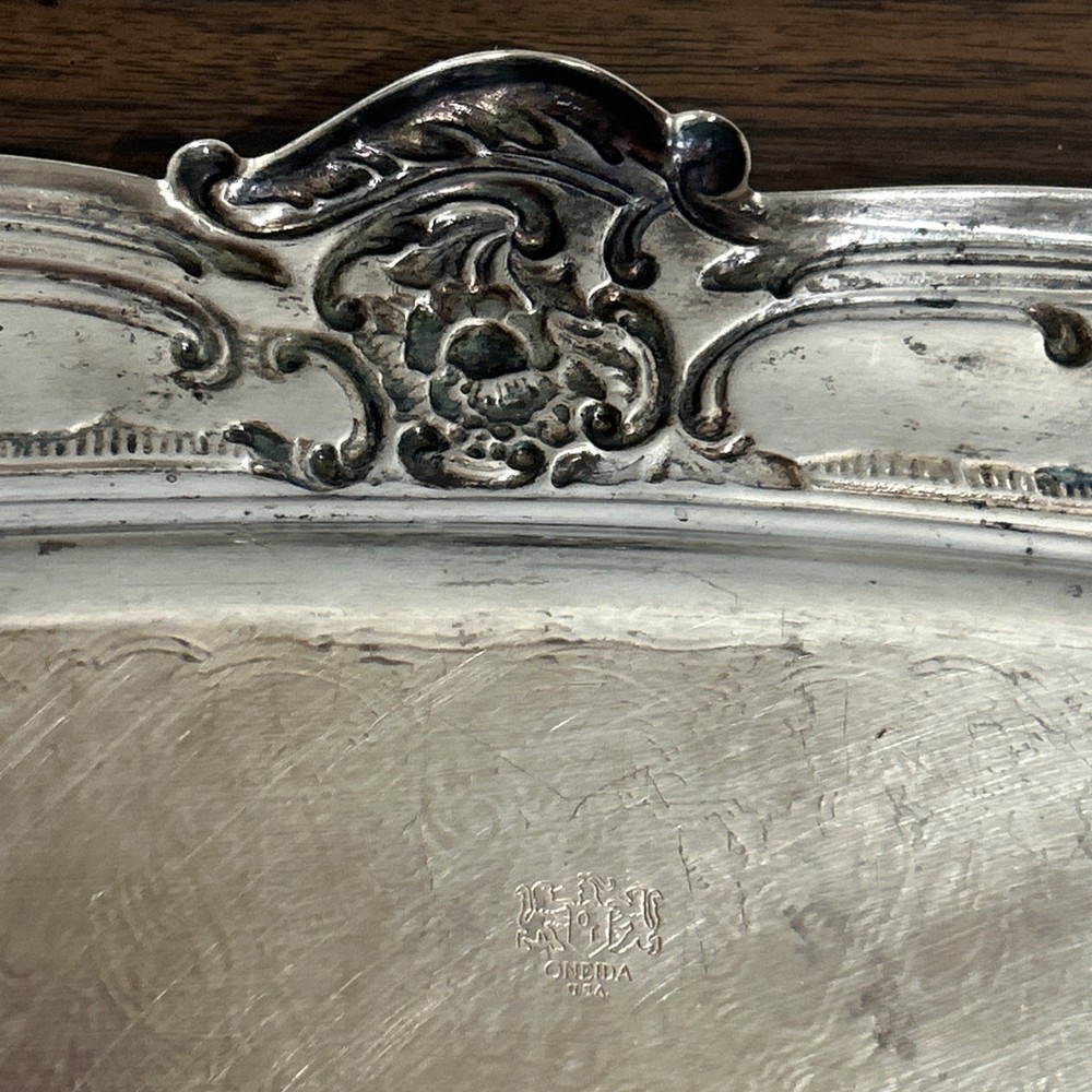 Vintage Oneida OL USA Silver Rectangular Serving Platter