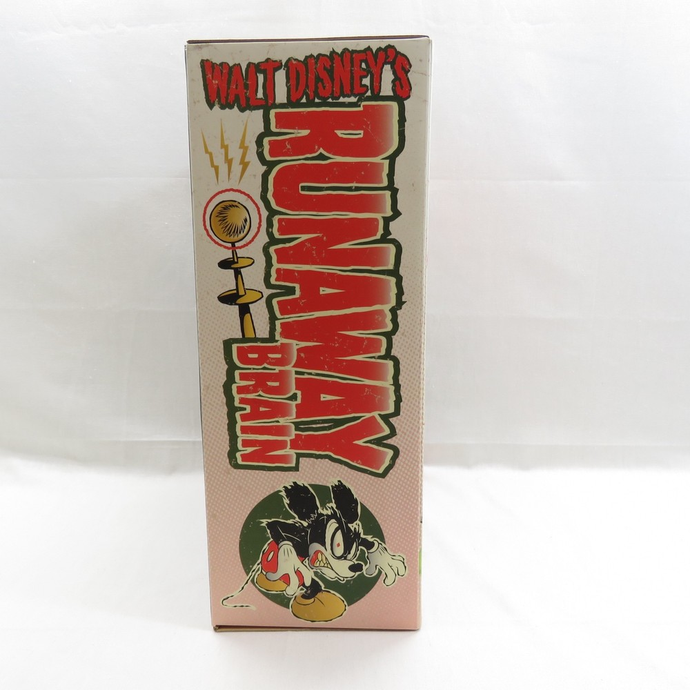 Runaway Brain Mickey Mouse Cereal Box w/8" Action Figure Inside