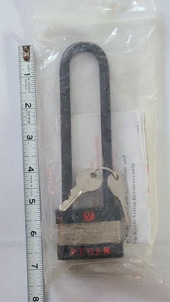 New Ruger Gun Padlock With 2 Keys