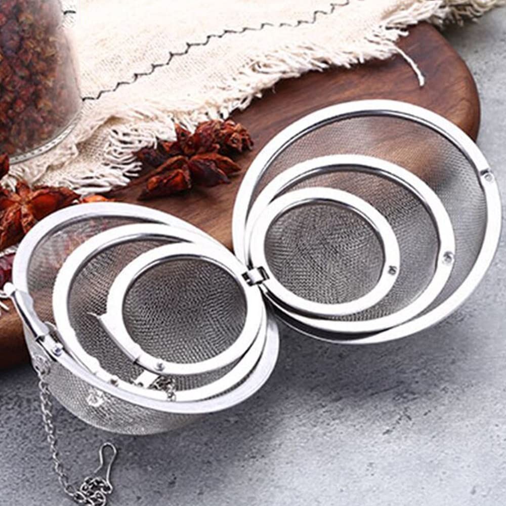 3 PCS Stainless Steel Mesh Tea Ball Extra Fine Infuser Strainer Filter Set