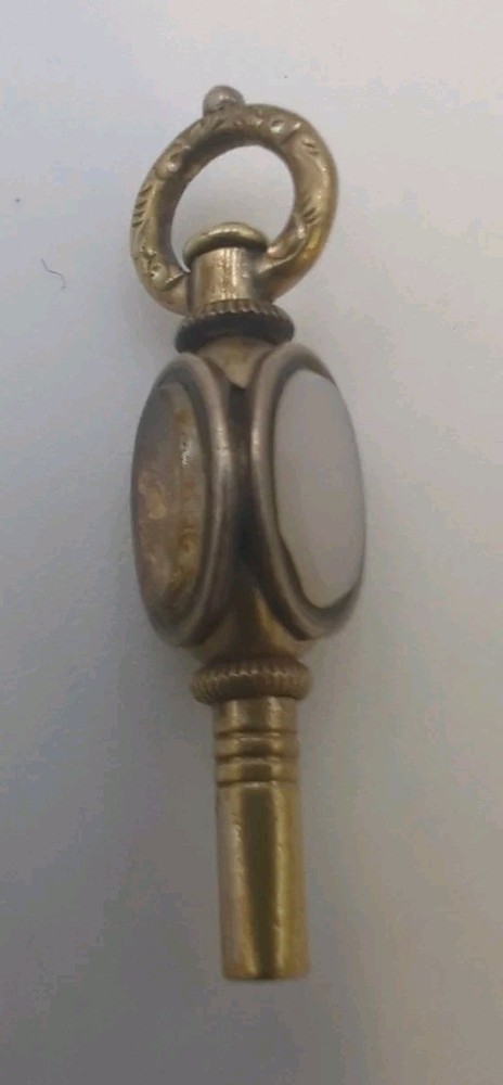 Victorian Pocket Watch Key 3 Stones