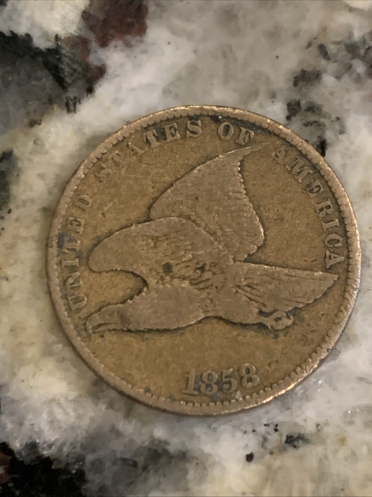 1858 Flying Eagle One Cent VG