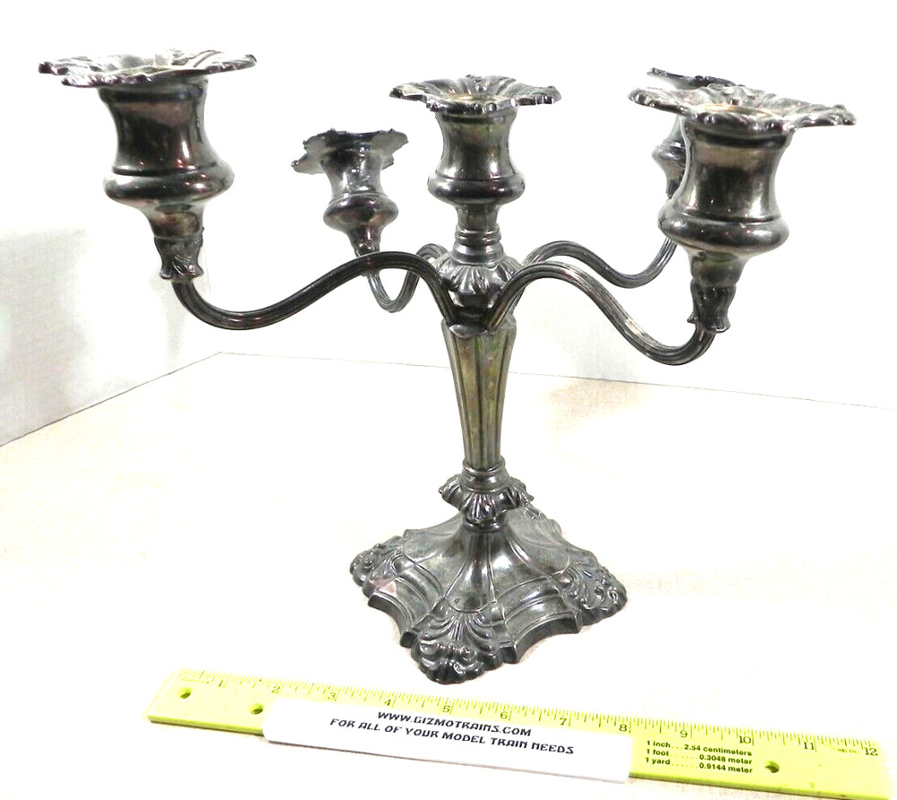 CANDELABRA 5 LIGHT SILVER COLOR