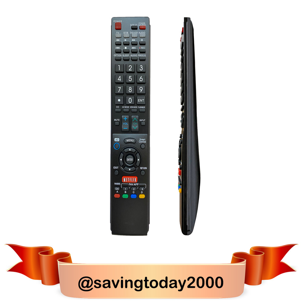 Universal Remote Control for SHARP AQUOS 3D LED Smart TV