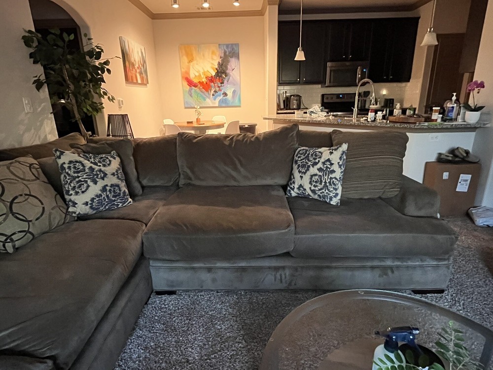 Microsuede 118” L Sectional