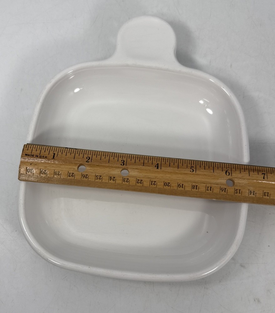 Corning Ware Grab It Square Plate, P-185-B White, oven or microwave safe,