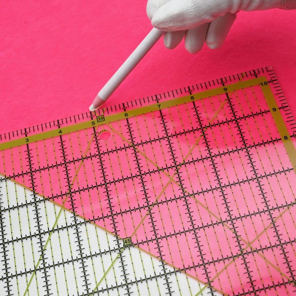 Sewing Ruler Set, 4 Piece Quilting Templates, Square Measuring Tool, Green