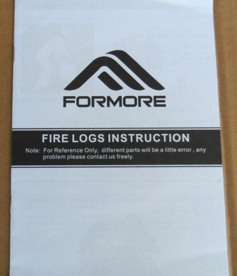 6 Piece Ceramic Logs Set for Gas Fireplace Fire Pit