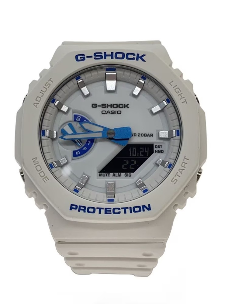 CASIO Quartz Wristwatch G SHOCK Digital Analog Rubber White