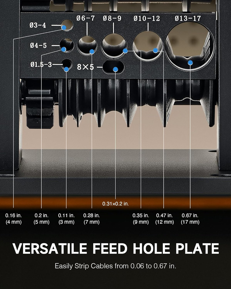 Automatic Wire Stripper Machine, 8 Channel Electric Wire Stripping Machine for 0