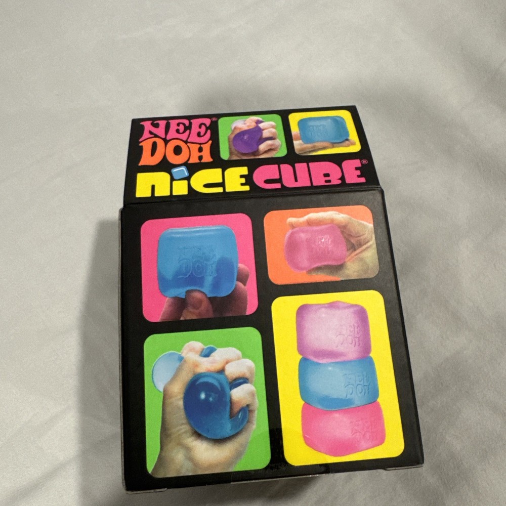 Nee Doh Nice Cube - Super Solid Squish! Purple- Brand New