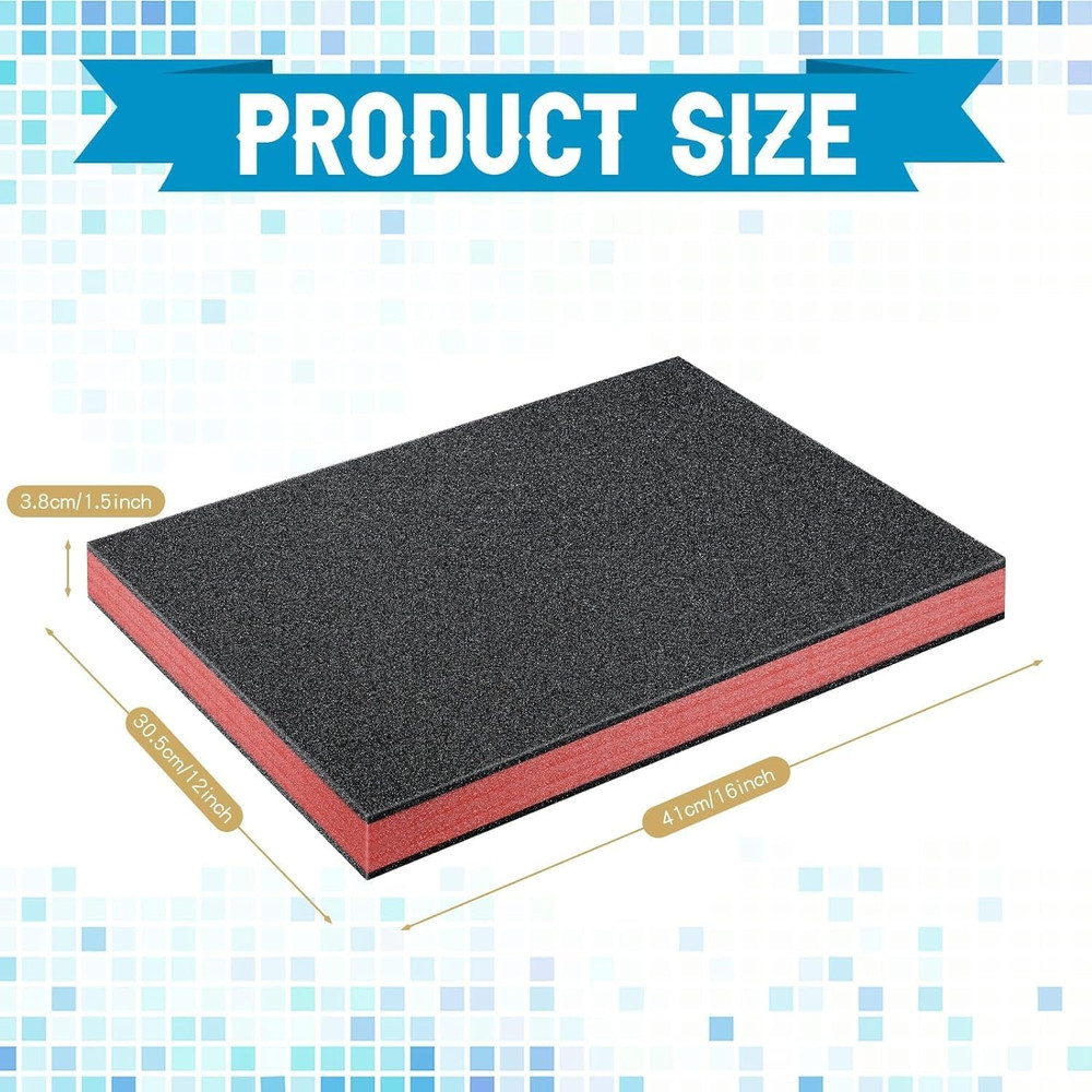4 Pcs Cuttable Polyurethane Foam Pads Craft Foam Insert for Cases Packing Paddin