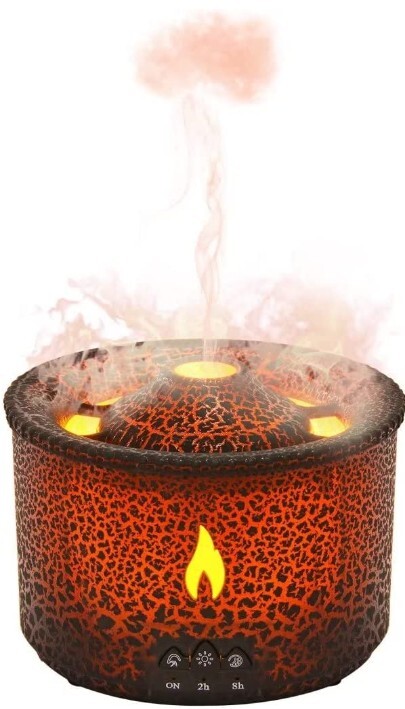 Essential Oil Volcano Diffuser / Humidifier 360ml 2 Setting Waterless Auto-Off