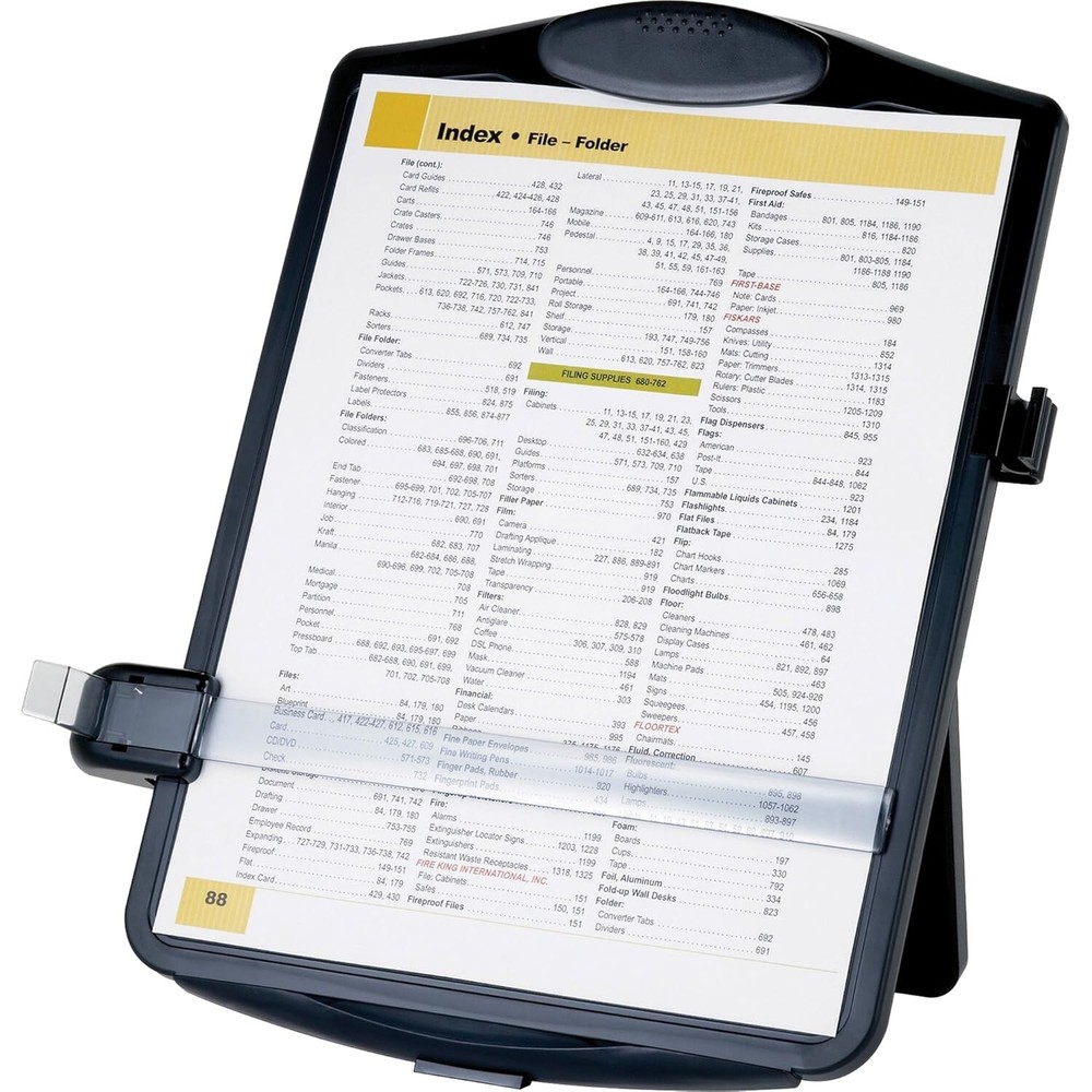 Stylish Black Easel Document Holder with Adjustable Clip for Efficient Viewing