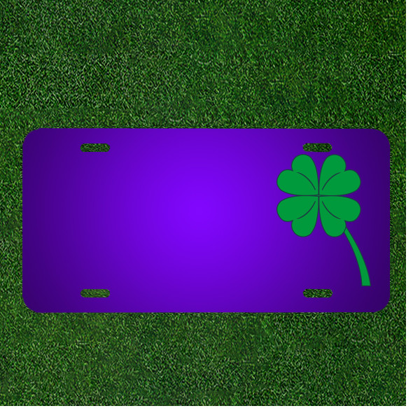 Custom Personalized License Plate With Add Names To Four Leaf Clover Clover