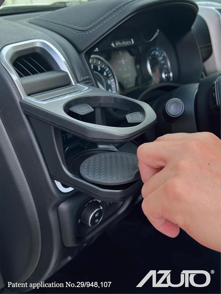 AZUTO RAM Trucks Cup Holder, Drink Folder Beverage Console Black