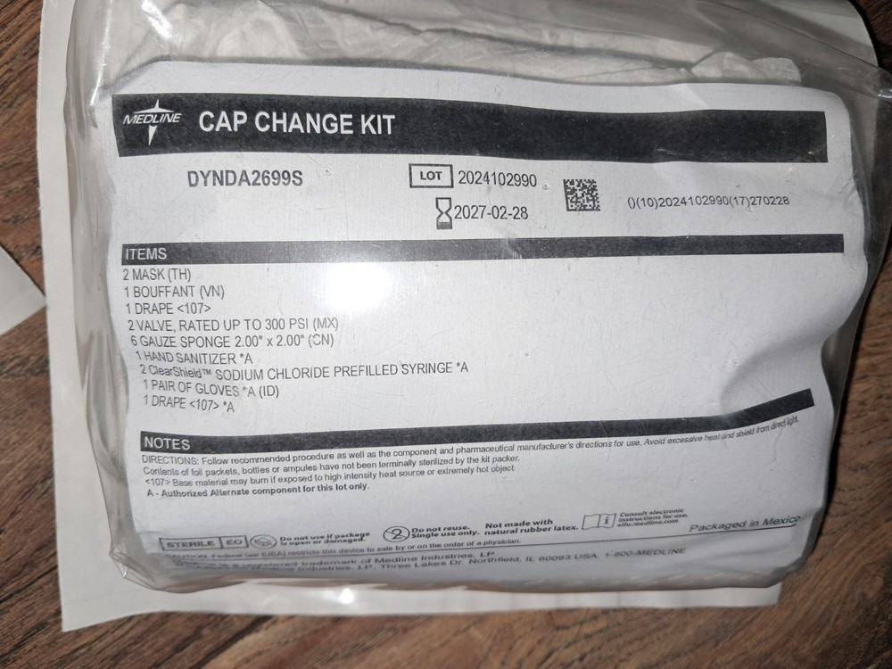 Medline Cap Changing Kit