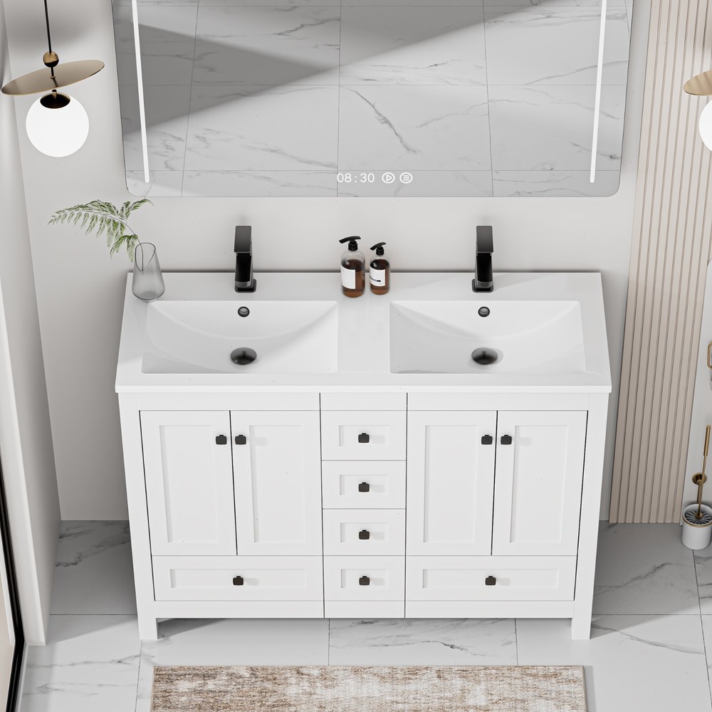 48''/60'' Bathroom Vanity with Resin Sink Top