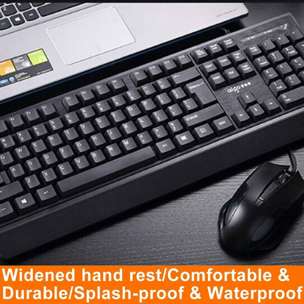 104 Keys USB Wired Computer Keyboard Mouse Set For Desktop Laptop PC Windows