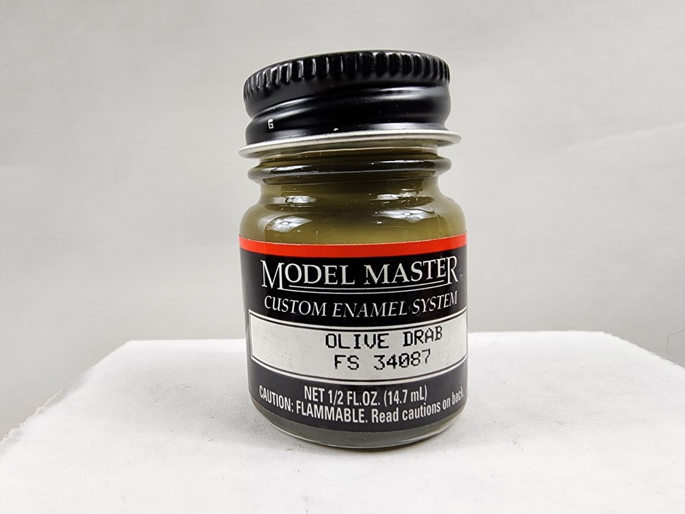 Testors Model Master Olive Drab Flat Enamel Paint .5 oz 1/2 oz