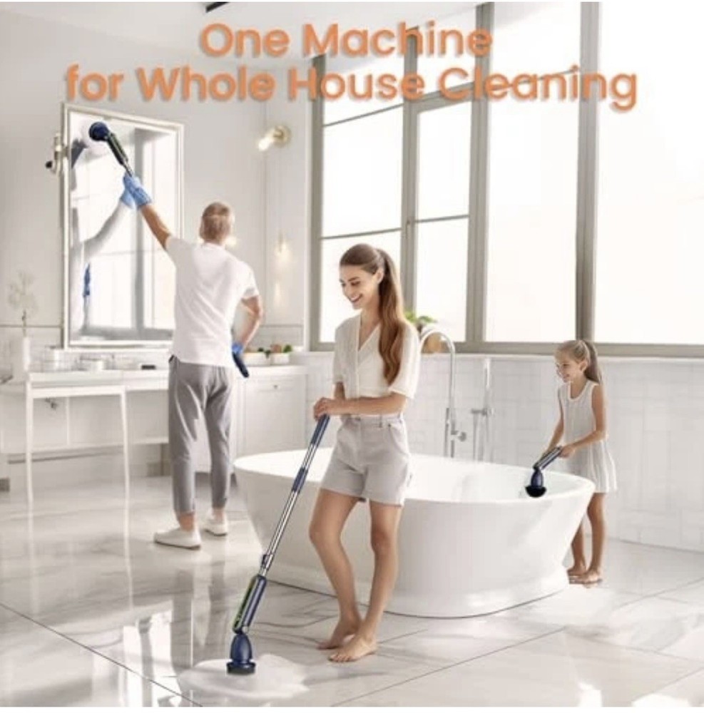 Electric Spin Scrubber 16 in 1 Cleaning Brush with Adjustable Angles