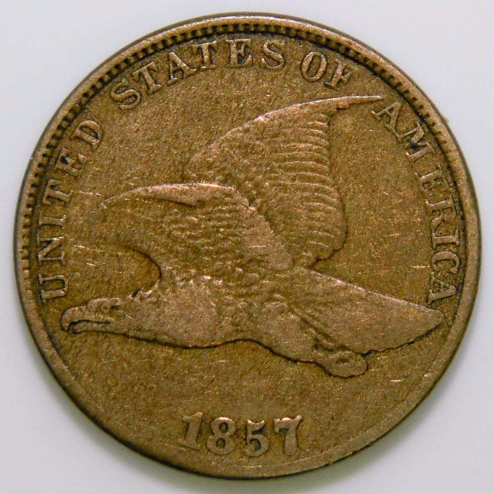 1857 Flying Eagle Cent VF k492