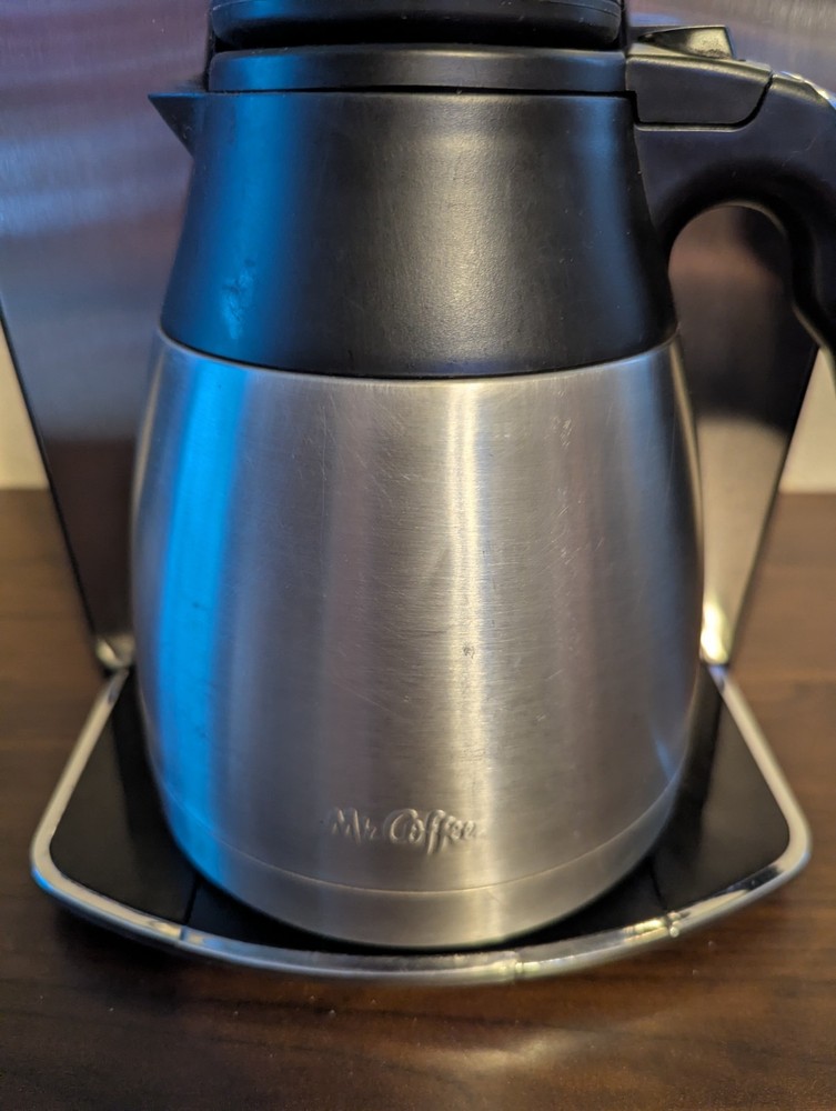 Mr. Coffee 10 Cup Programmable Coffee Maker Stainless Thermal Carafe Tested