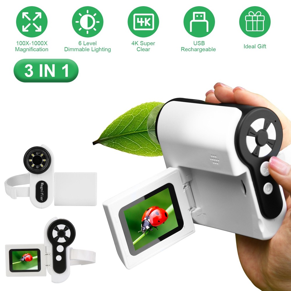 Portable Handheld Microscope DV Camera Pocket Telescope 100X-1000X Magnification