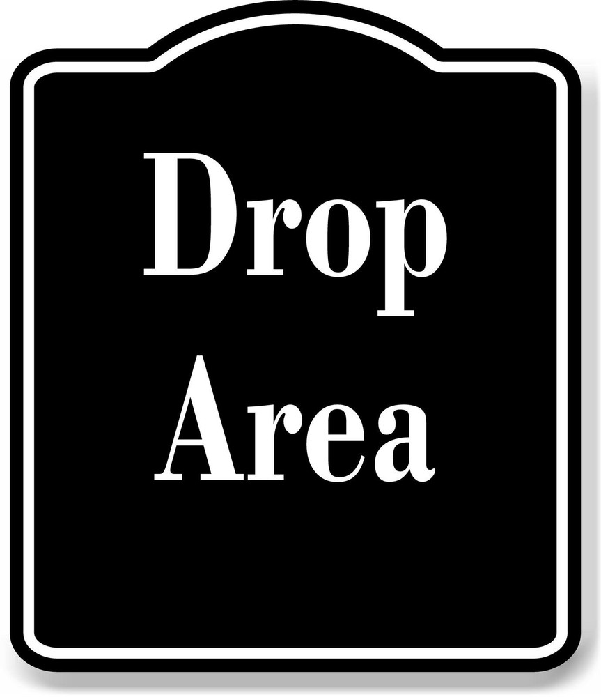 Drop Area Golf Course BLACK Aluminum Composite Sign