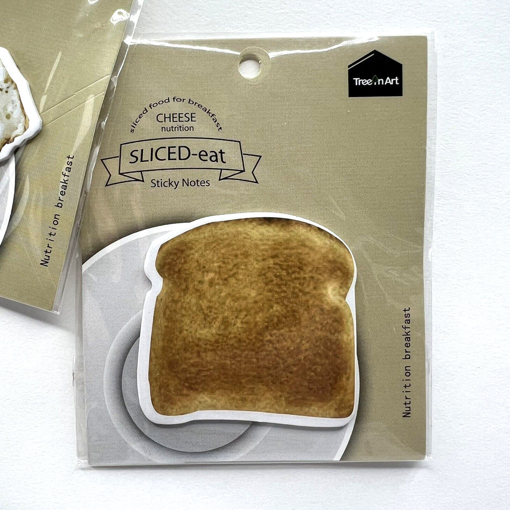 Fried Egg and Toast Breakfast Sticky Note Pads School Lunch Notes