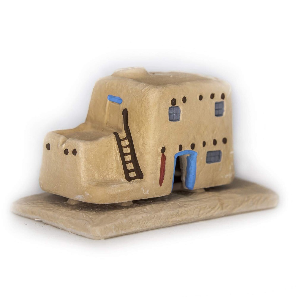 - Casa de Adobe Natural Wood Incense Burner, Includes 20 Piñon Incense Bricks...