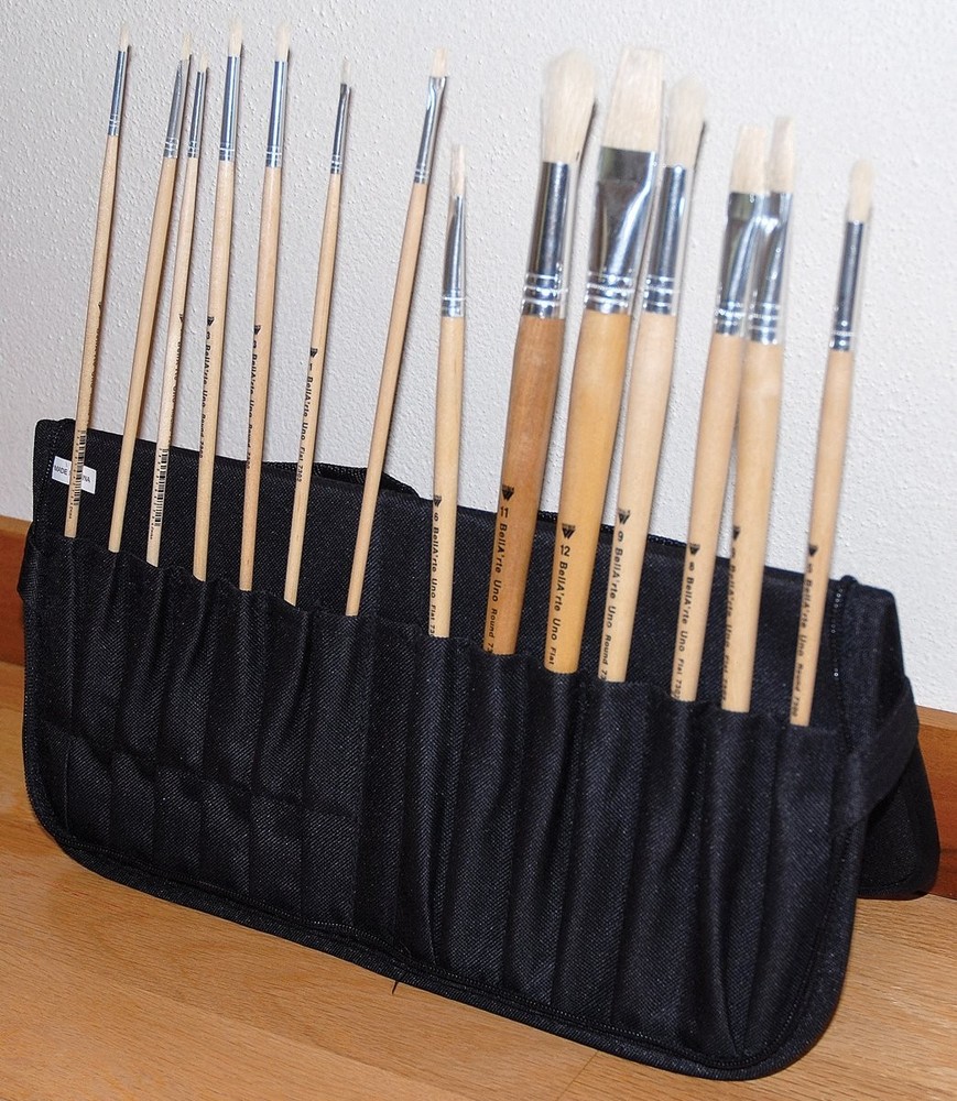 Just Stow-It Easel-Back Brush Case, Black, 1 Each (66-JS1702)