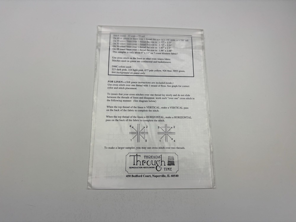 Threads Through Time The Hearts Sampler Counted Cross Stitch Pattern 7R