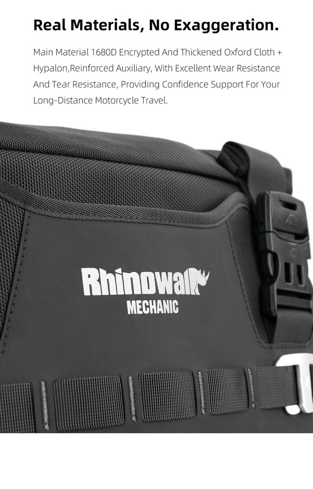 Rhinowalk Quick Release Saddle Bag 35L Waterproof with Lock Hole Molle System