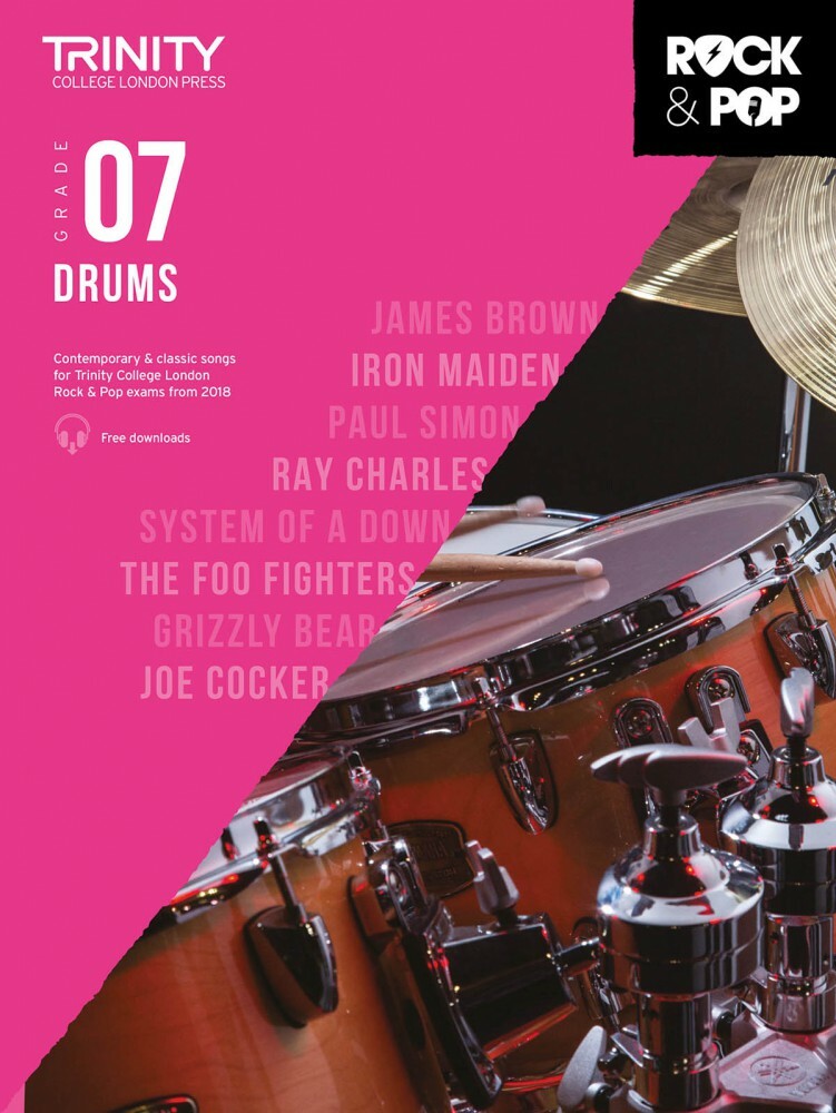 Trinity Rock & Pop 2018 Drums Grade 7 Drum Instruction Book NEW 000288802