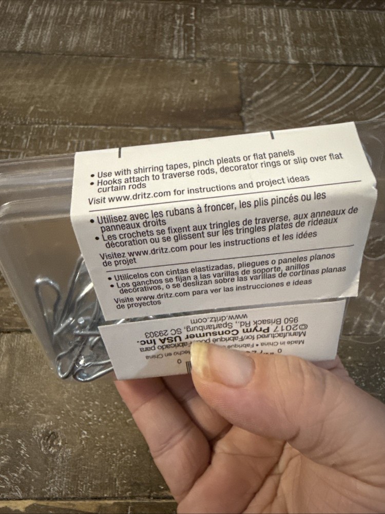 Dritz Home Pin-On Drapery Hooks 14/Pkg- , 8908